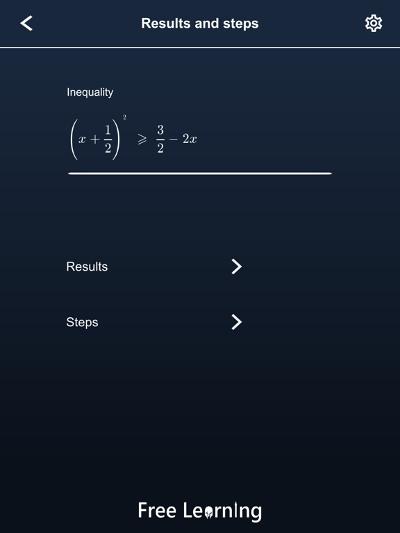 Solve inequalities screenshot 2