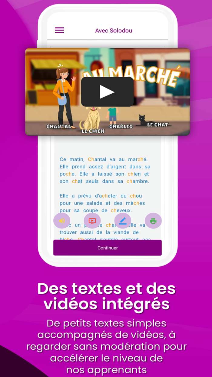 Solodou, Apprendre le Français