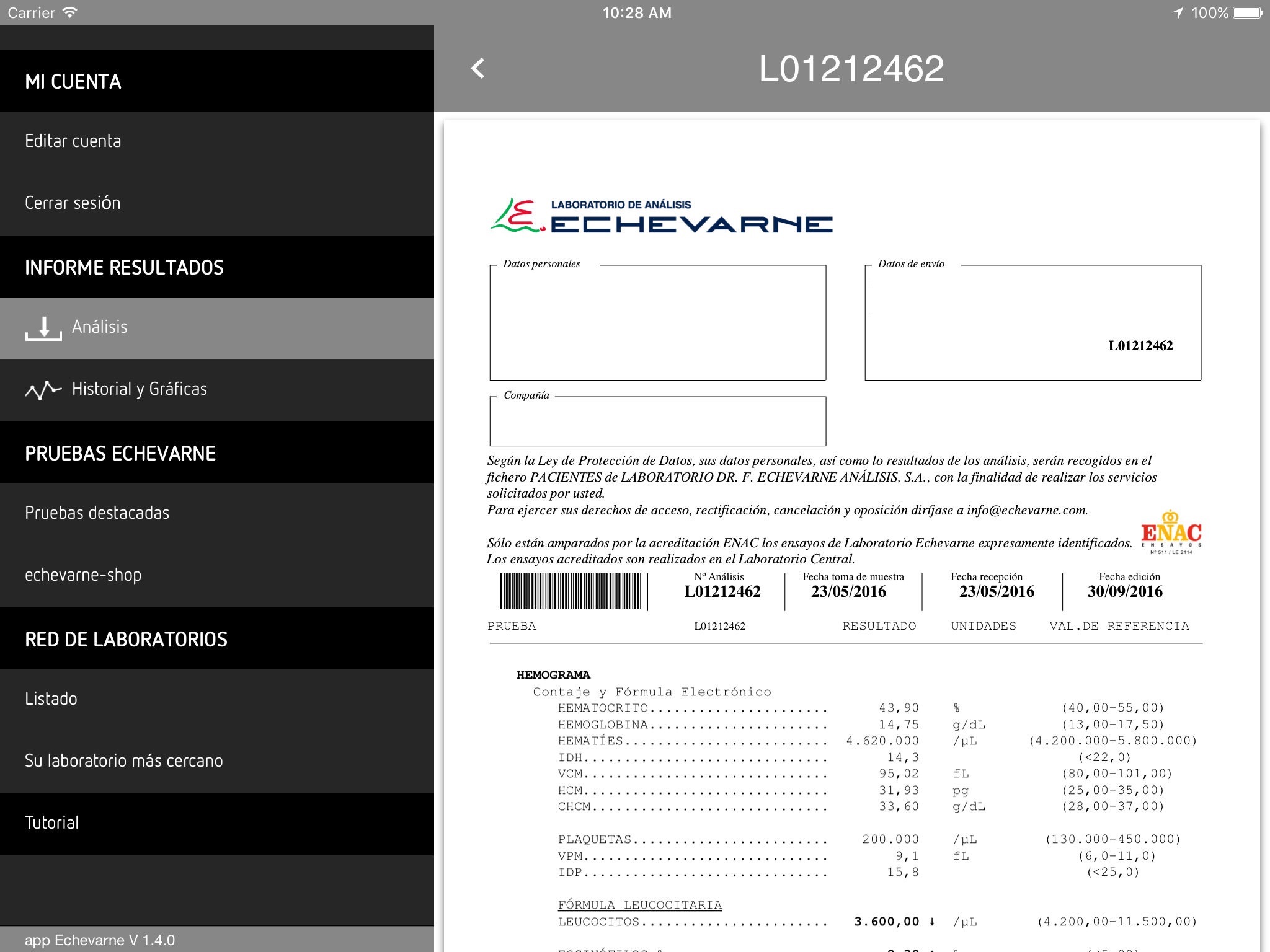 Laboratorio Echevarne screenshot 2