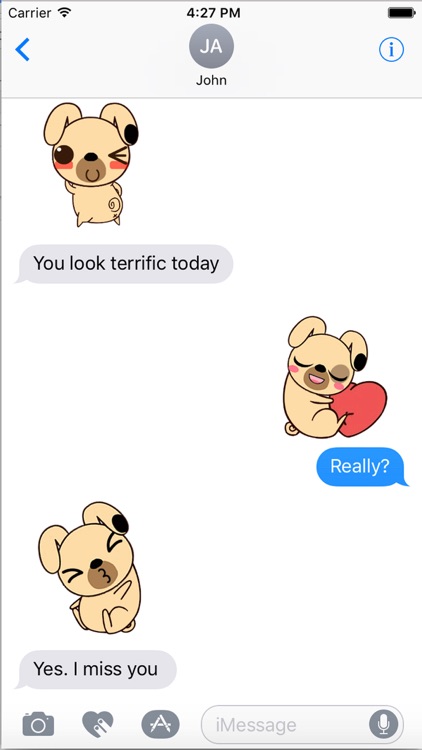 PuPpy Kika - Emoticons Sticker for iMessage screenshot-3