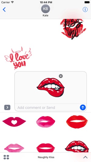 Naughty Kiss Sticker App(圖1)-速報App