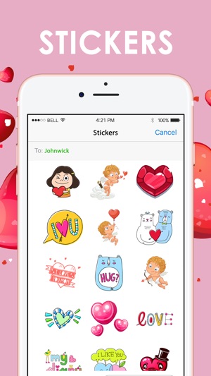 Love Valentine Sticker Emoji & Emoticons ChatStick(圖1)-速報App