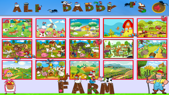 Ali Daddys Farm Kids - Puzzle Game