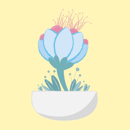 Flower Pot Sparkle Greetings Stickers icon