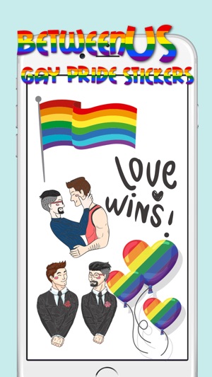 Between us – Gay Pride Stickers