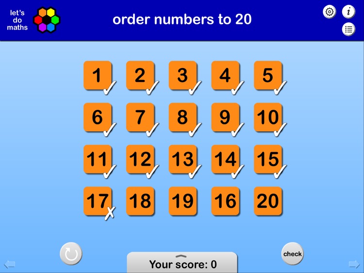 Ordering Numbers to 20 screenshot-3