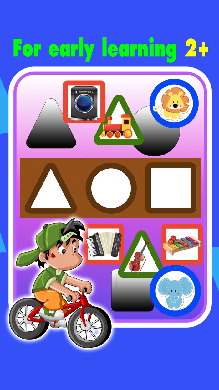 Shapes  colors learning with puzzle game