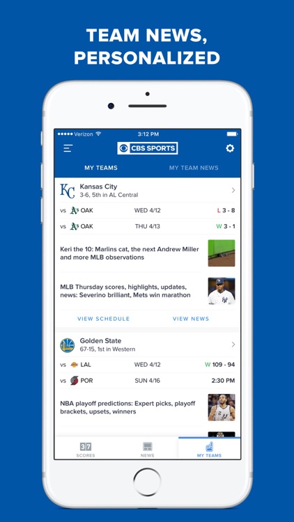 CBS Sports App - Scores, News, Stats & Watch Live