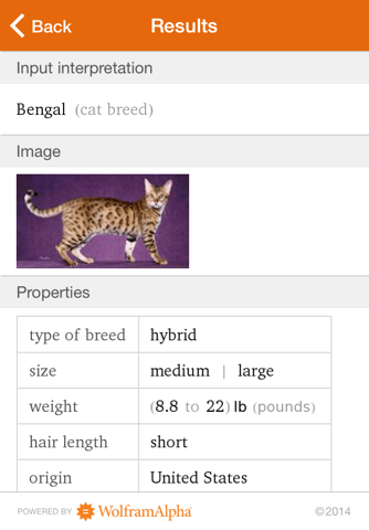 Wolfram Cat Breeds Reference App screenshot 2