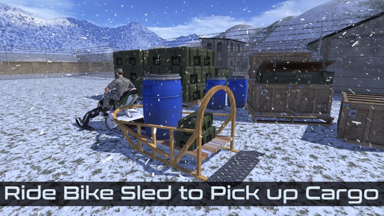 Snow Mountain Army Cargo Bike & Delivery Sim