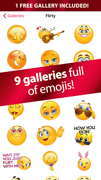 Flirty Dirty Emoji - Adult Emoticons for Couples Screenshot on iOS.