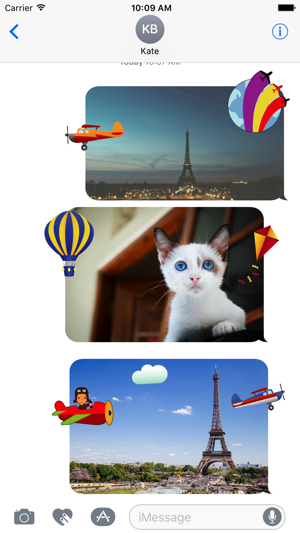 Animated Airplane Stickers