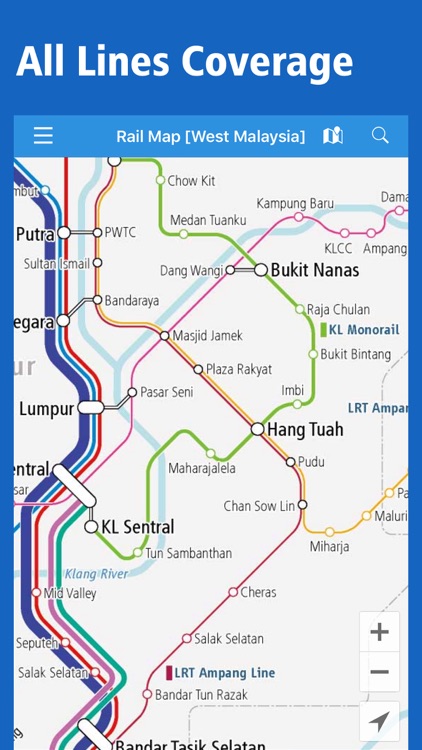 Malaysia Rail Map - Kuala Lumpur, Borneo