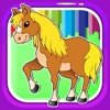 Little Horse Cute Coloring Book Education