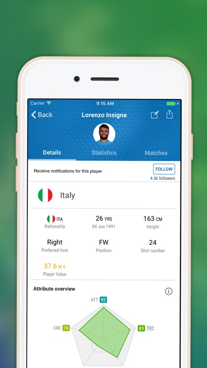 Live Scores football with official OPTA stats