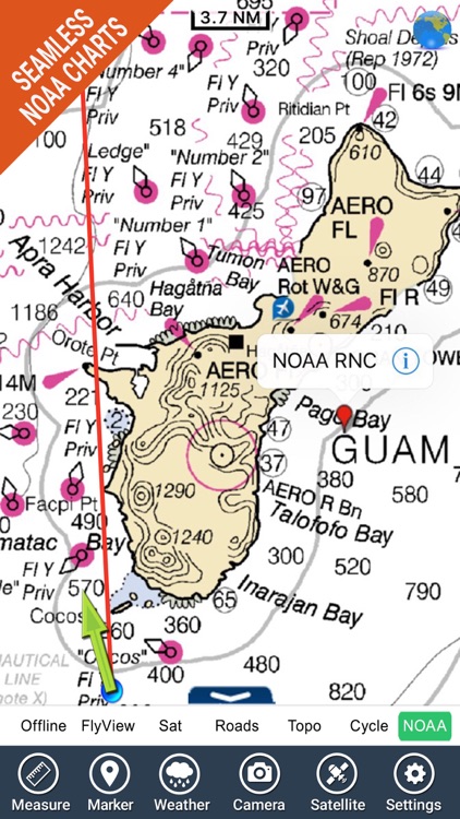 Marine : Guam island HD - GPS Map Navigator