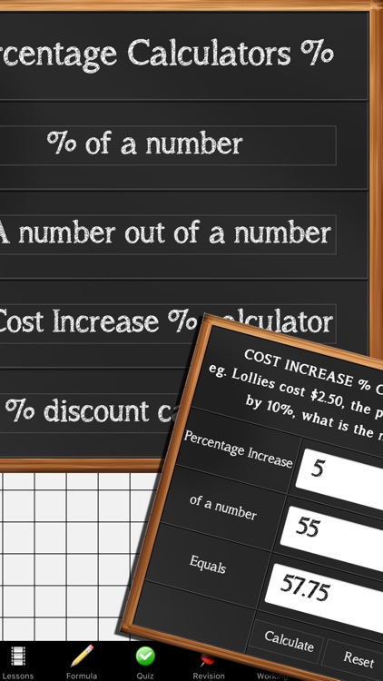 Percentage Calculator & Lesson screenshot-3