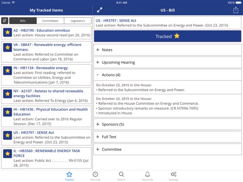 TrackBill: Legislation Tracker screenshot 3