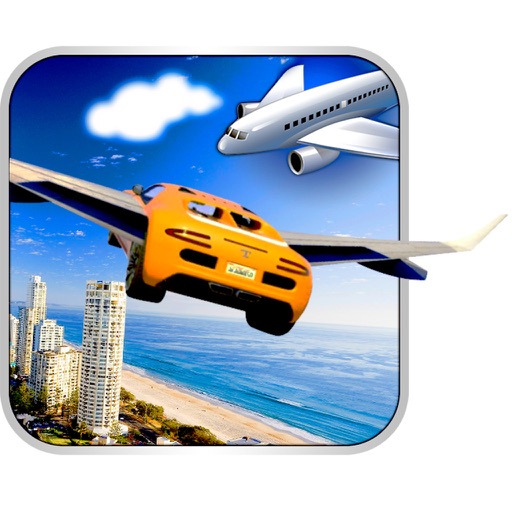 Flying Car Air Racing Driverless 3D icon