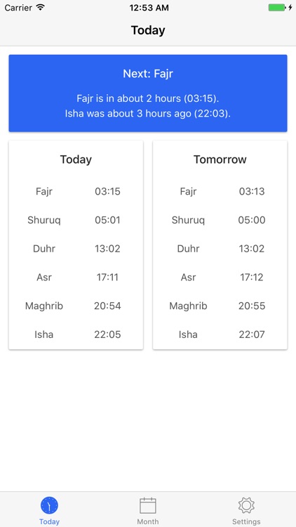 London Prayer Times