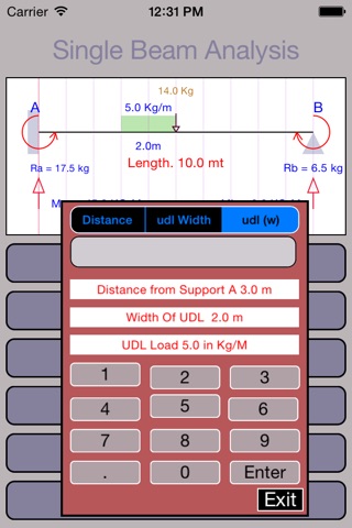 SimpleBeamAnalysis screenshot 2