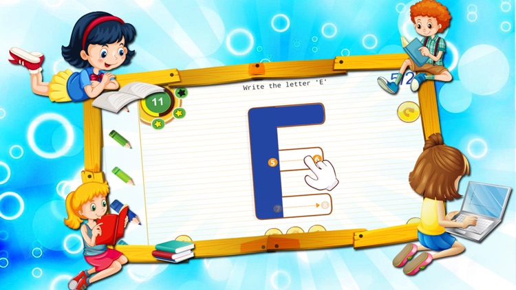 Baby learns the letter and number