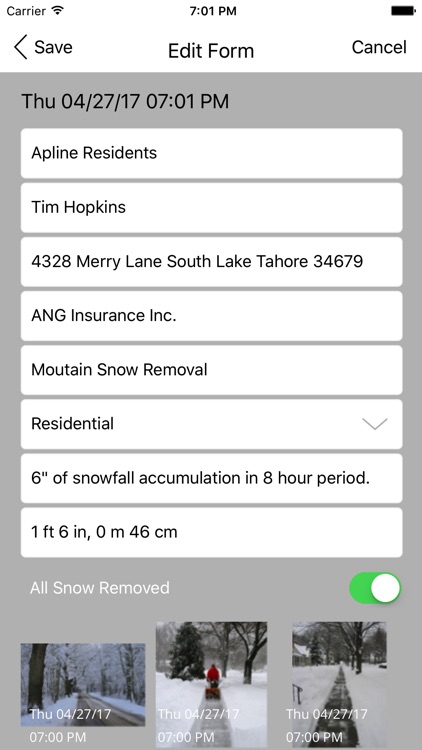 Snow Removal App