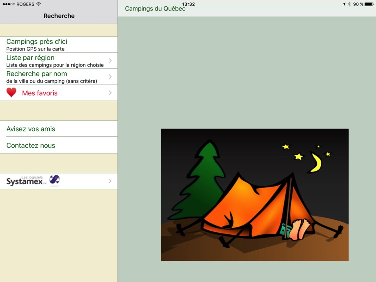 Campings du Québec pour iPad