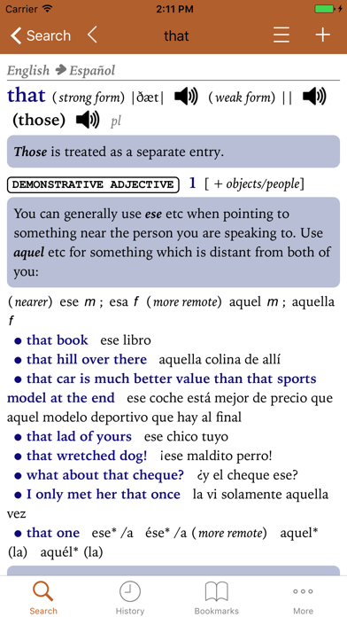 Collins Spanish Dictionary - Complete and Unabridged 9th Edition Screenshot 2