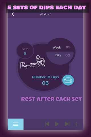 Dips Fitness Plan screenshot 2