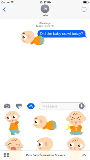 Cute Baby Expressions Stickers(圖3)-速報App