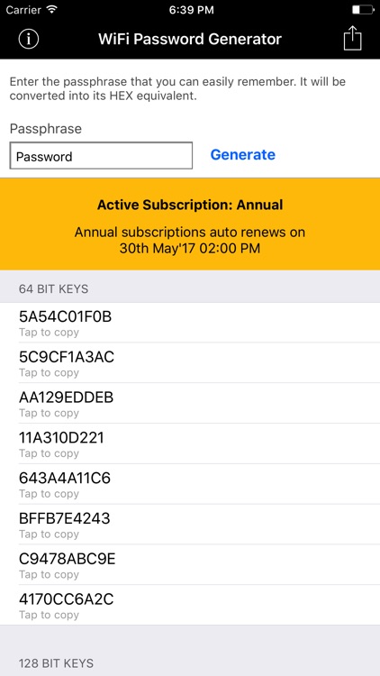 Wifi Password Generator - WEP Keys for router