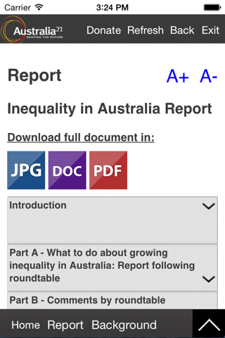 Australia21 Inequality App screenshot 2