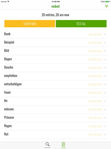 vobot German dictionary & vocab trainer – monthly screenshot 3