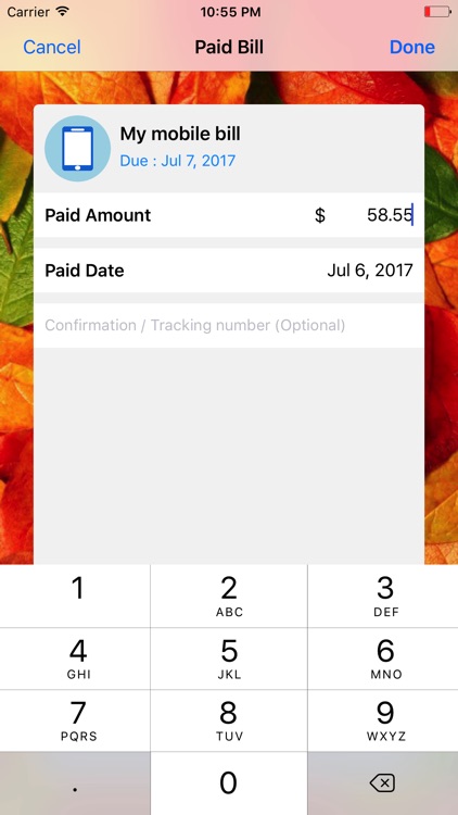 Bills Due, Bill Pay Reminders, Tracker & Organizer