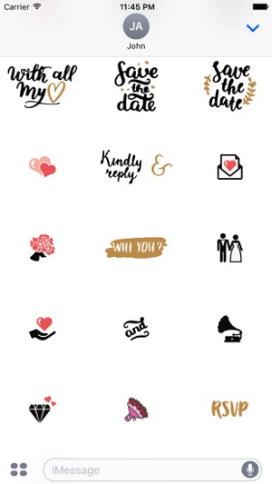 Just Married Wedding Planner Sticker Pack(圖2)-速報App