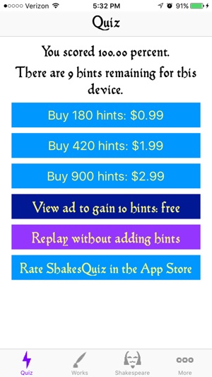 ShakesQuiz: Shakespeare quiz & complete works(圖2)-速報App