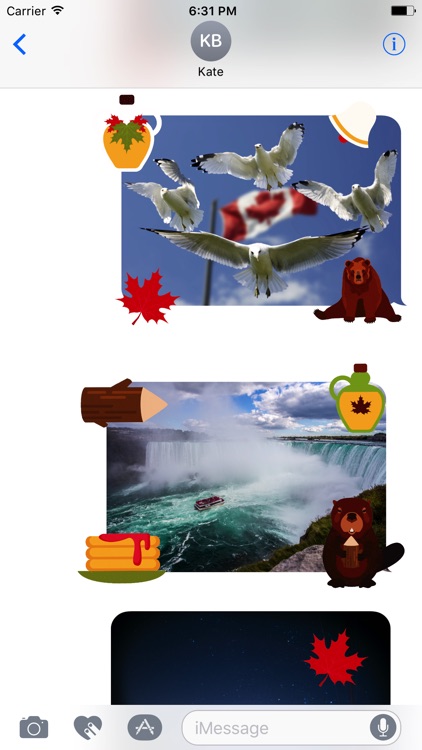 Animated I Love Canada Stickers