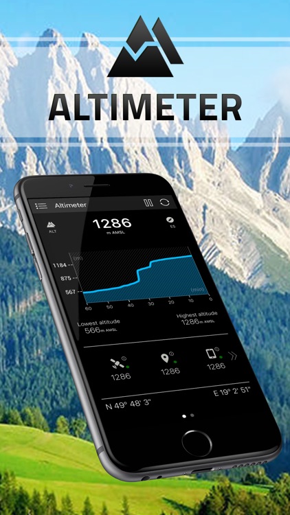 GPS Altimeter - Altitude & Map Elevation, compass screenshot-0