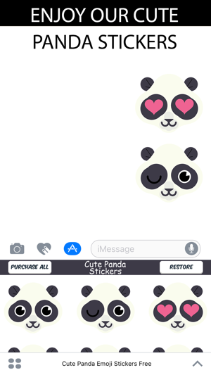 Cute Panda Emoji Stickers