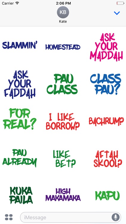 Hawaii Slang Sticker Pack 3