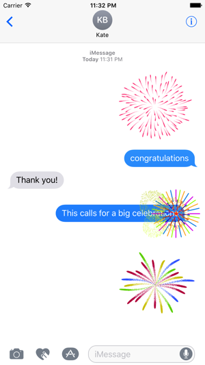 Animated Fireworks Party for iMessage(圖3)-速報App