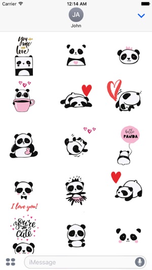 Cute Panda Love Sticker Pack(圖3)-速報App