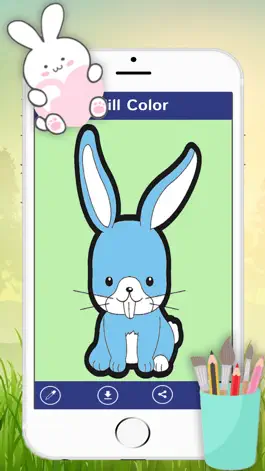 Game screenshot Cute Bunny Coloring Painting Book for kid apk