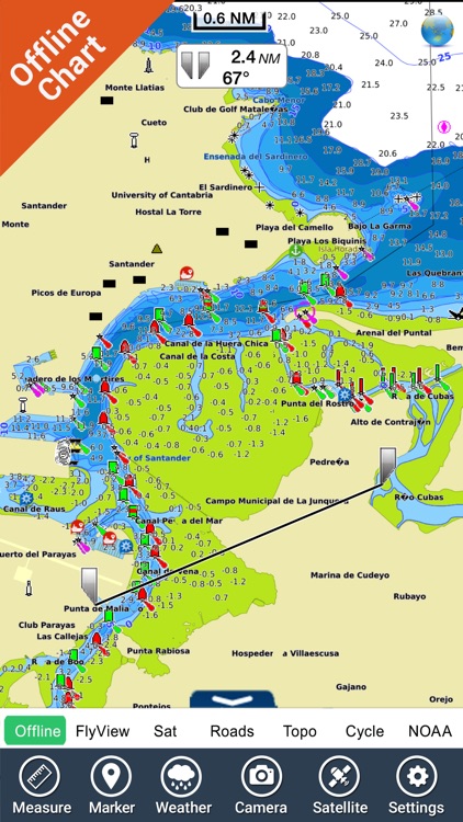 Marine: Cantabria - GPS Map Navigator