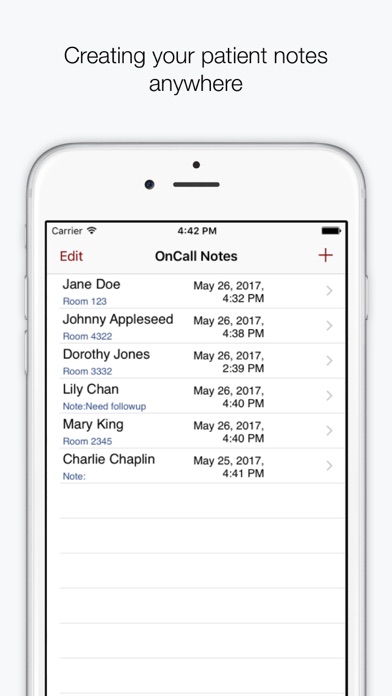 On Call Notes (Doctor's Patient Tracker) Screenshot 2