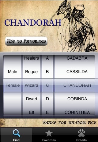 Fantasy Names for Cool Game Characters screenshot 4