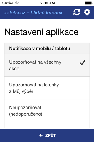 zaletsi.cz – hlídač letenek - náhled
