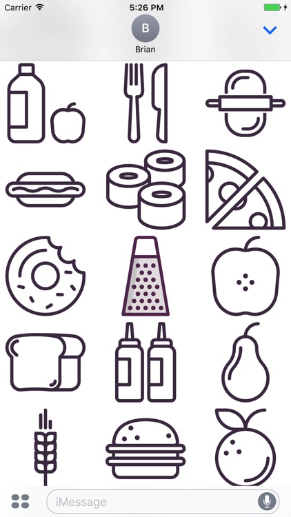 Sweetie Cooking Stickers Message