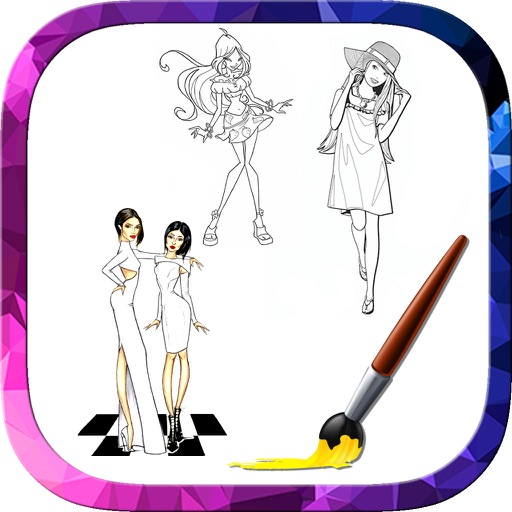Girls Color Book - Cute Girl Styler Pages icon